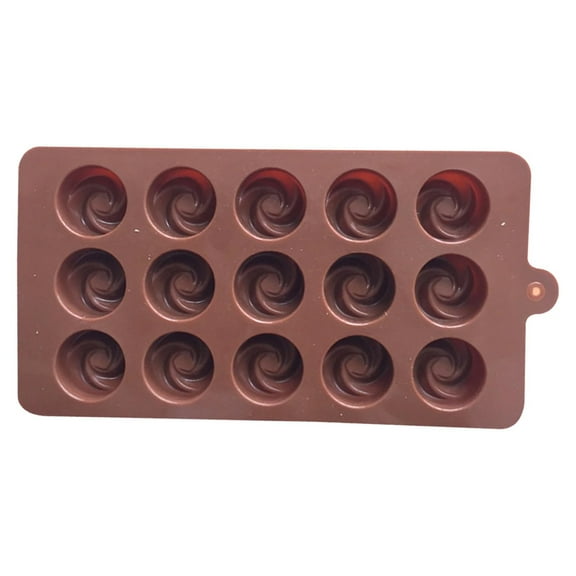 15-Cavity Swirl Cake Mold – Reusable Flexible Baking Pan for Valentine’s Day