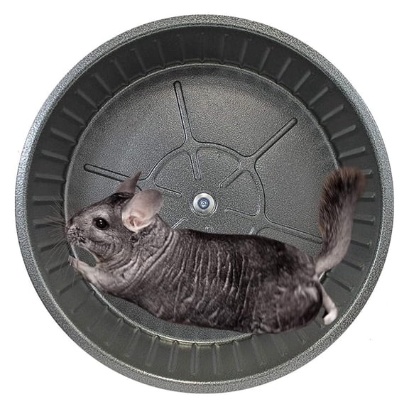 15" Chin- : All-Metal Durable, Fast Exercise Wheel - for Chinchillas, Prairie Dogs, Rats, Degus, Hedgehogs, Opossums & Other Small Pets (Black)
