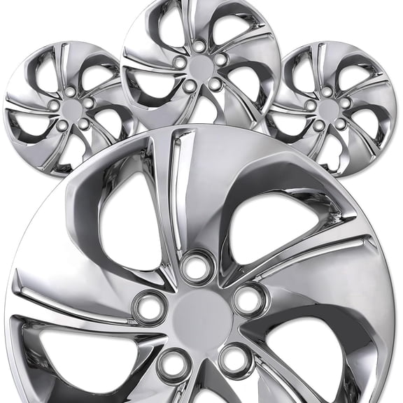 15" Chrome Hubcaps Compatible with 2013 2014 2015 Honda Civic Sedan & 2013 Honda Civic Coupe Steel Wheels - Set of 4,Bolt-on Design Wheel Rim Covers