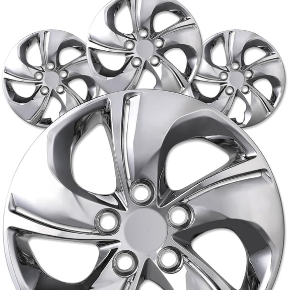 15" Chrome Hubcaps Compatible with 2013 2014 2015 Honda Civic Sedan & 2013 Honda Civic Coupe Steel Wheels - Set of 4,Bolt-on Design Wheel Rim Covers