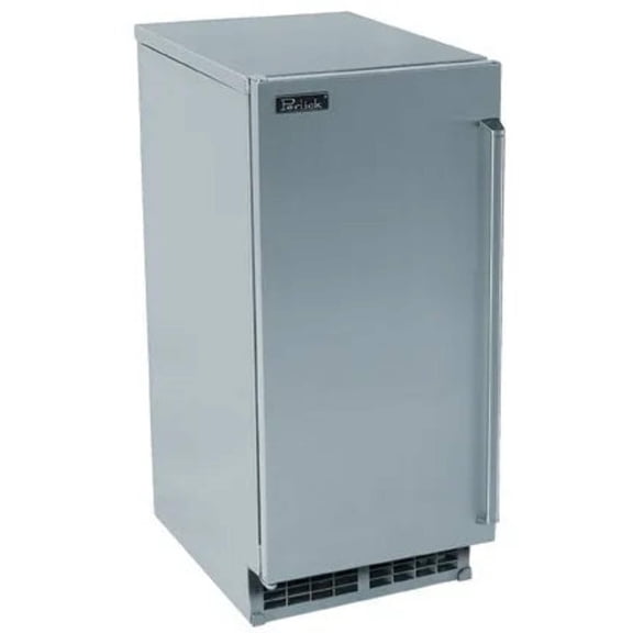 15" Clear Ice Maker, 27 lb. Storage, 55 lbs. Production/24 Hours, Front Vented, Forced Air, Custom Panel