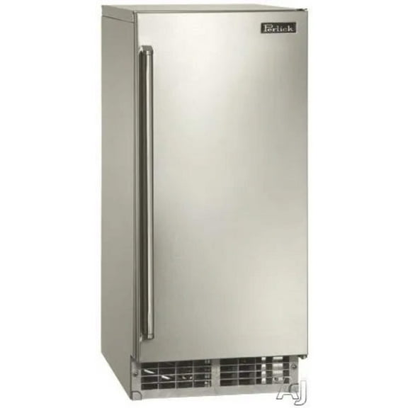 15" Clear Ice Maker, 27 lb. Storage, 55 lbs. Production/24 Hours, Front Vented, Forced Air, Stainless Steel/Right Hinge