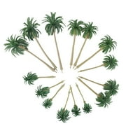 Set of 15 Miniature Coconut Palm Trees in 5 Sizes, Scale 170 to 1150 for Model Building and Dioramas