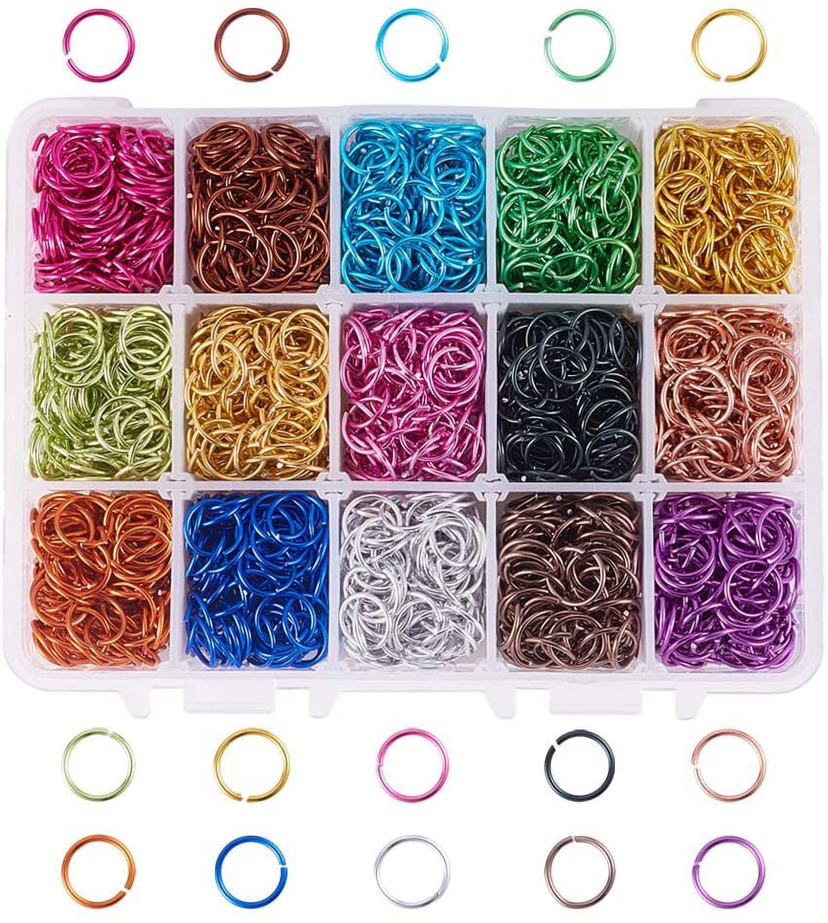 15 Color 10mm Open Jump Rings 1950pcs Aluminum Jump Rings for Choker ...