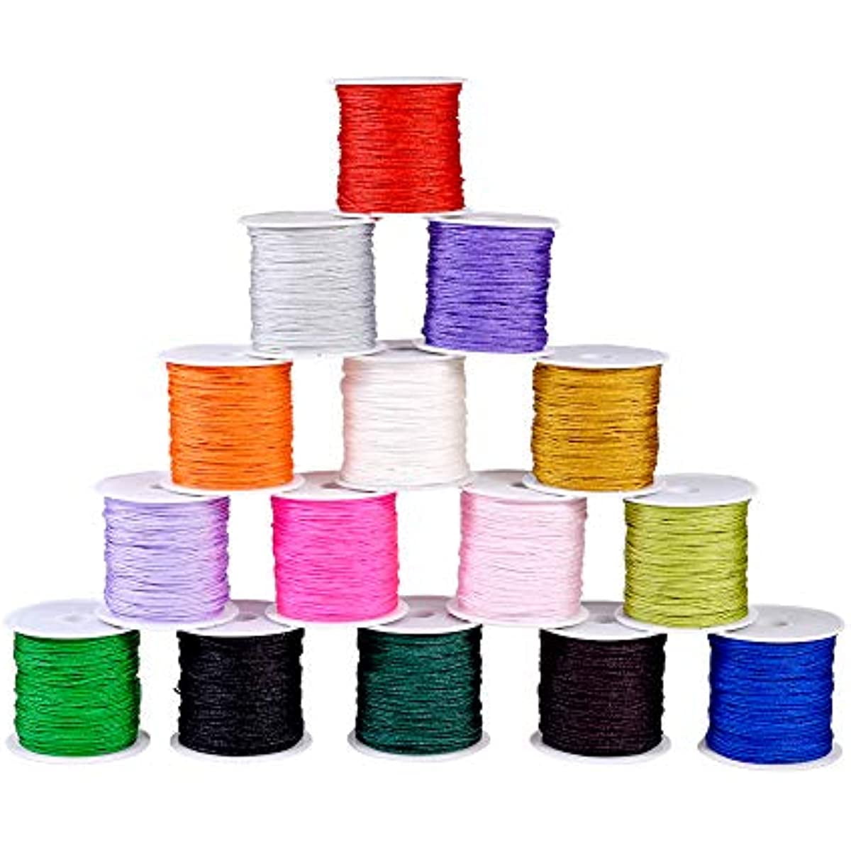 15 Colors 0.8mm Nylon Beading Cord String Knotting Thread Chinese