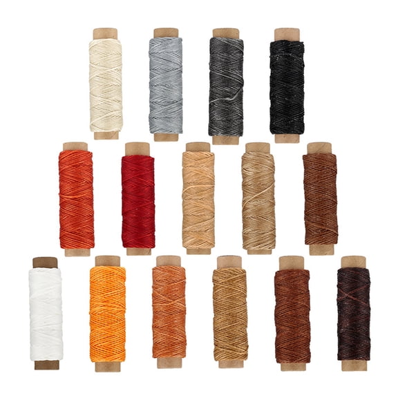 15 Colors Leather Sewing Thread Waxed Cord Waxed Thread Stitching Thread for Bookbinding Shoe Repairing