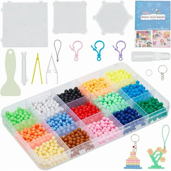 15 Colors Perlers Bead Kit Water Perlers Beads Bead Bulk Water Magic Beads Colorful Plastic No Heat Bead Non Iron Beads