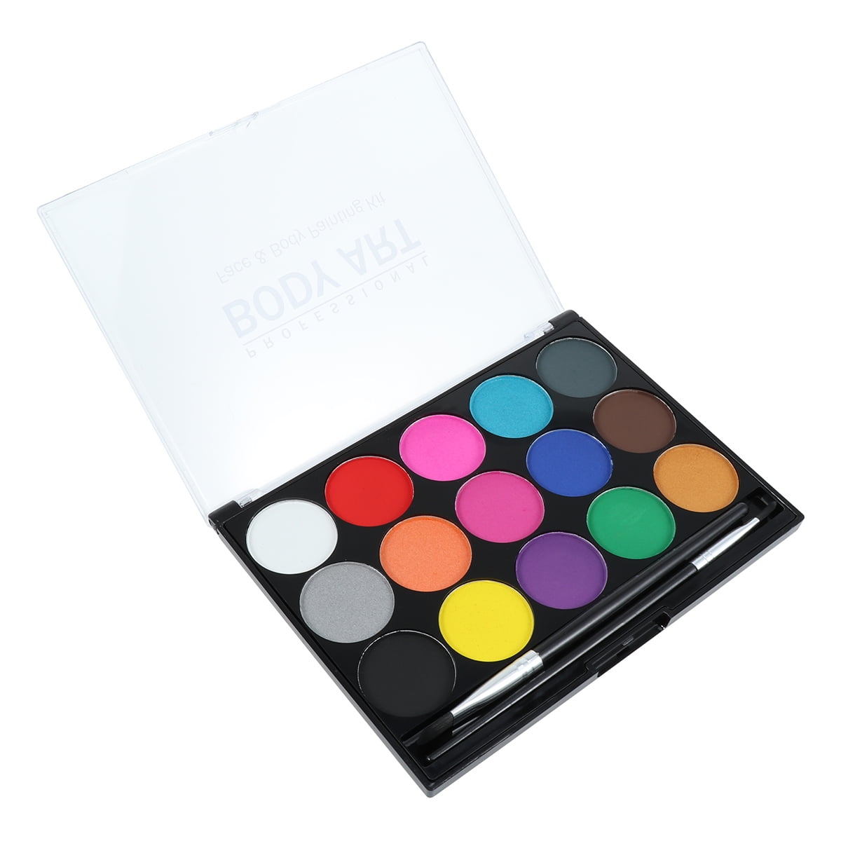 15 Colors Water Based Body Paint Set Face Paint Kit with Painting Brush