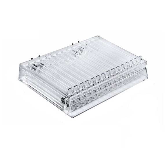 15-Compartment Lipstick Tray W/ Spring Load, 2-Pack