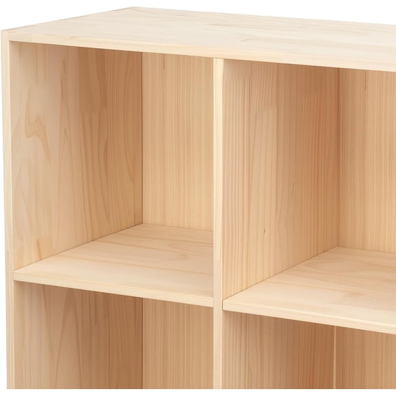 15-Compartment Solid Mobile Cubby Storage Cabinet -Vertical Or Horizontal Bookcase - Open Book Shelf, Rectangular Wood Shelves Cube Shelf for Living Room, Bedroom, Office$$Office