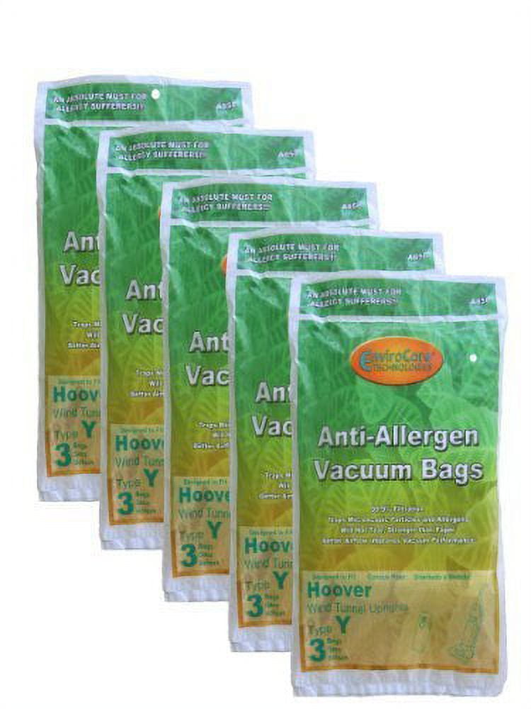 15 Compatible with Hoover HEPA Allergy Type Y Bags, WindTunnel Upright Vacuum Cleaners, 43655109