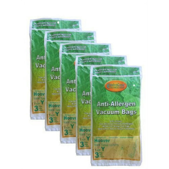 15 Compatible with Hoover HEPA Allergy Type Y Bags, WindTunnel Upright Vacuum Cleaners, 43655109