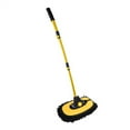 15° Curved Car Cleaning Brush With Telescopic Handle 43" Aluminum Alloy