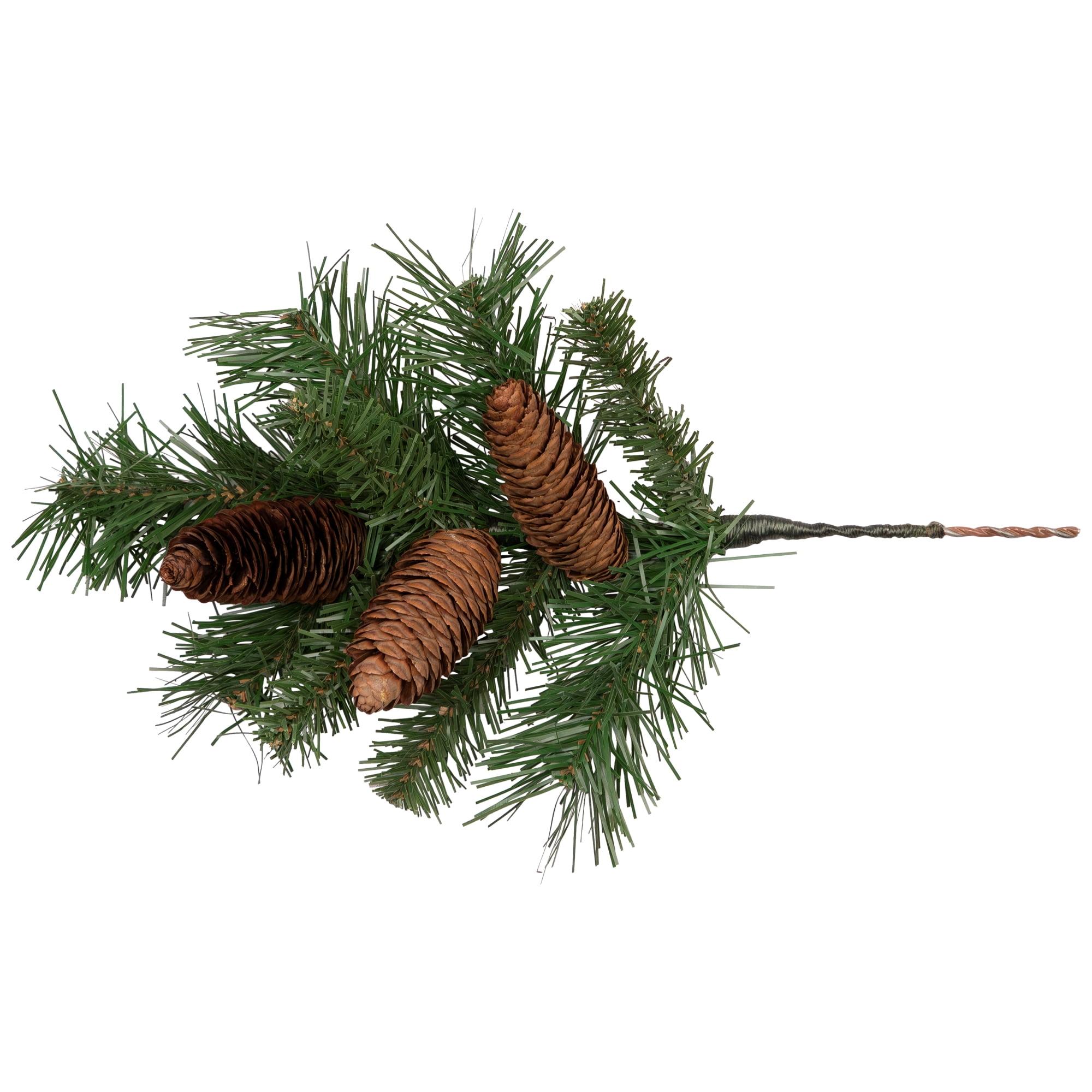 15" Dakota Red Pine Artificial Christmas Craft Spray with Pine Cones