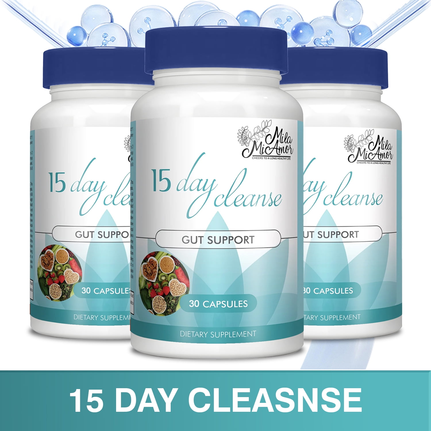 15 Day Cleanse Psyllium Husk, Probiotics Colon Cleansing & Detox (1