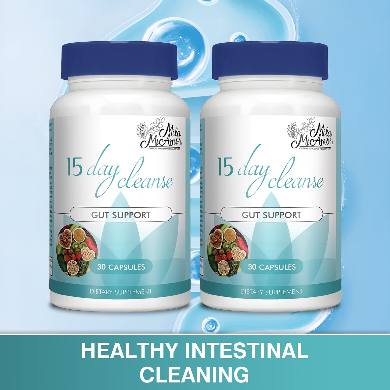 15 Day Cleanse Psyllium Husk, Probiotics Colon Cleansing & Detox (1