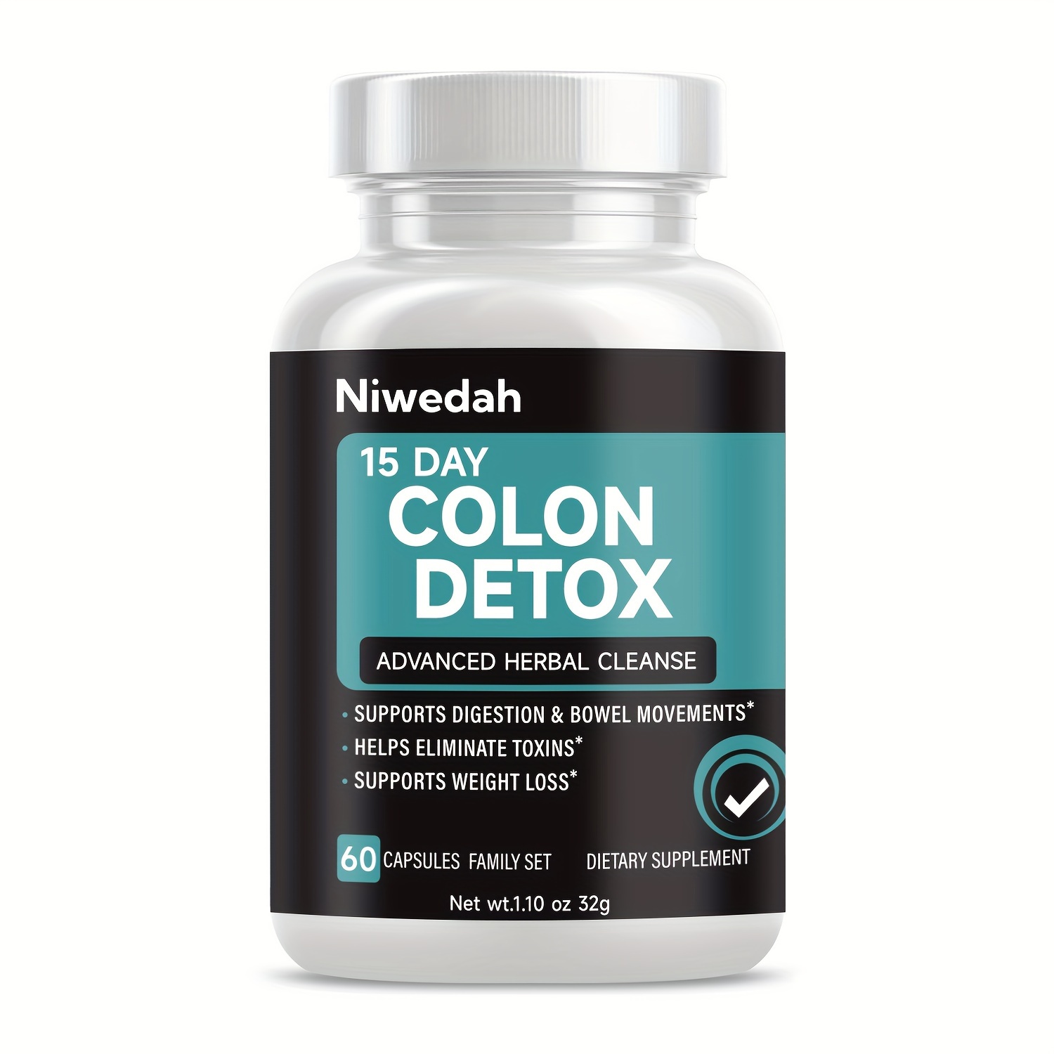 15 Day Detox Colon Cleanser for Weight Loss, ExtraStrength, 60 Ct