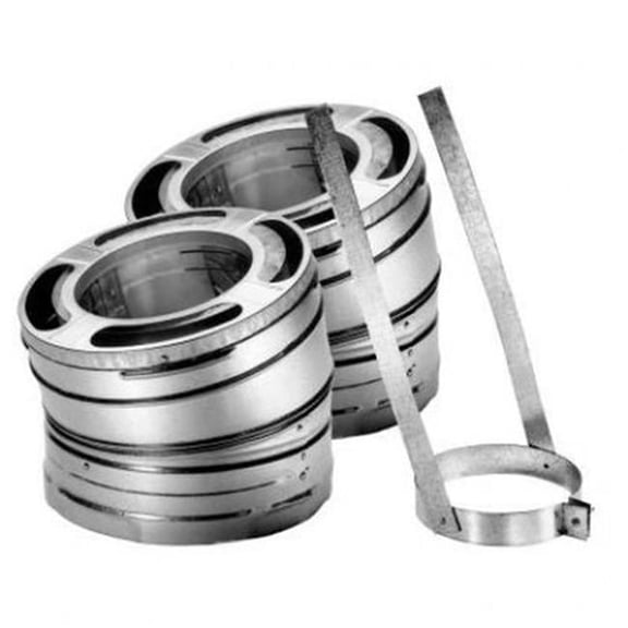 15-Degree Elbow Chimney Vent Pipe - Silver - 6in. Diameter - High Performance