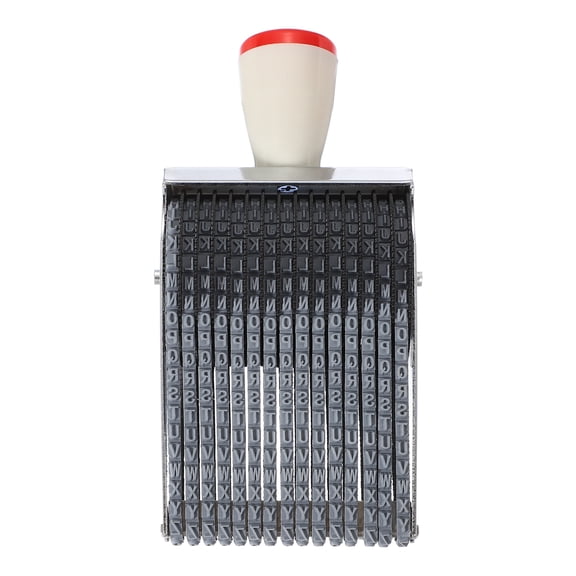 15 Digits Roller Stamp, Personalized 5mm 26 Alphabet Number 0-9 Symbol Rolling Stamp for DIY, Gray