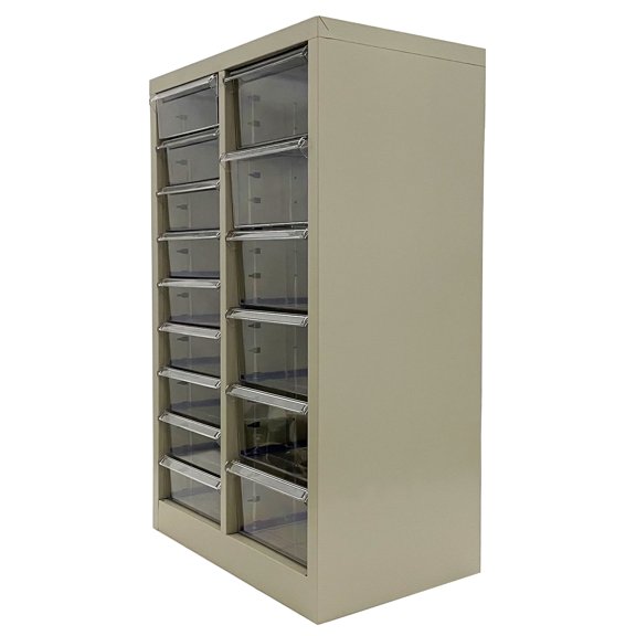 15 Drawer Parts Storage Cabinet Transparent Drawer File Organizer