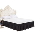 thumbnail image 1 of 15'' Drop Elastic Polyester Bed Skirt Ruffle Easy Fit Spread Cover Valance (King), 1 of 8