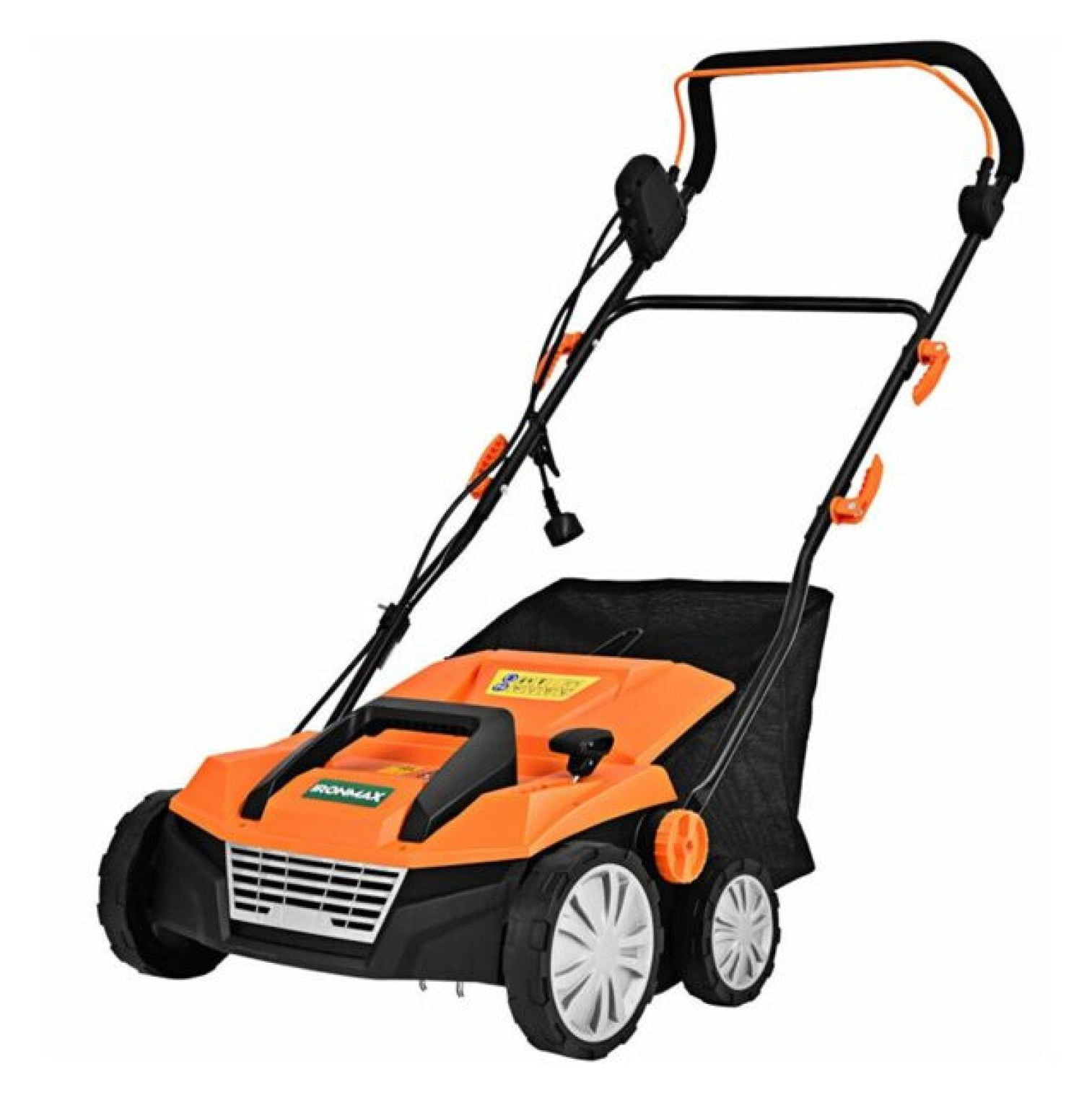 15" Electric Lawn Dethatcher w/ 50L Collection Bag Orange