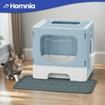 15" Enclosed Cat Litter Box Square Odorless Toilet Anti Splash Free