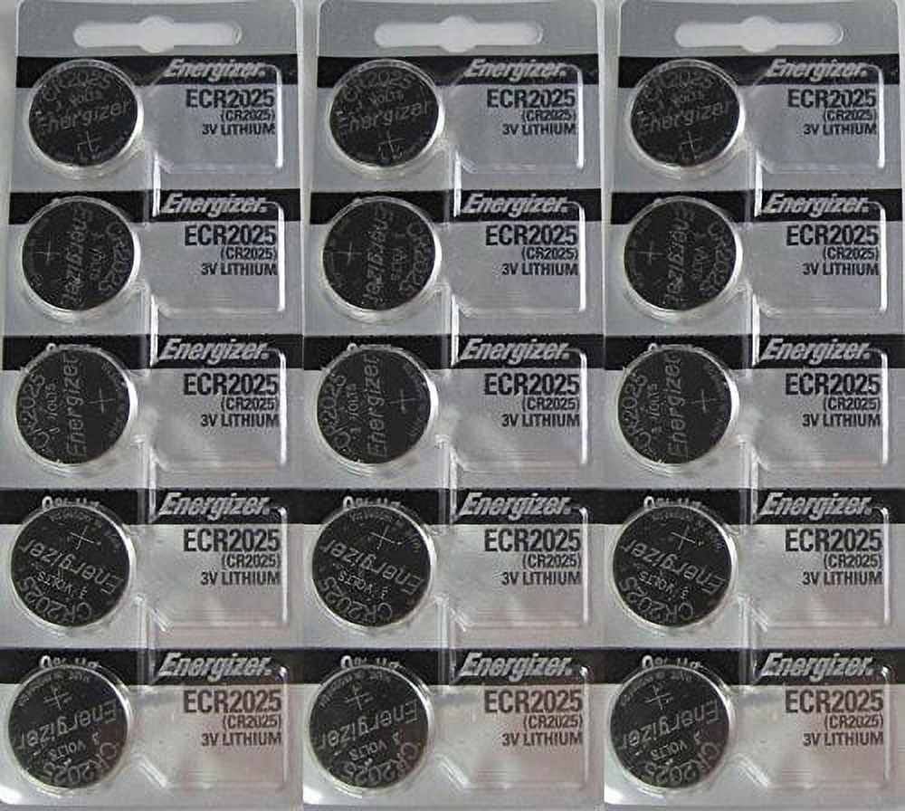15 Energizer CR2025 Lithium 3v Batteries