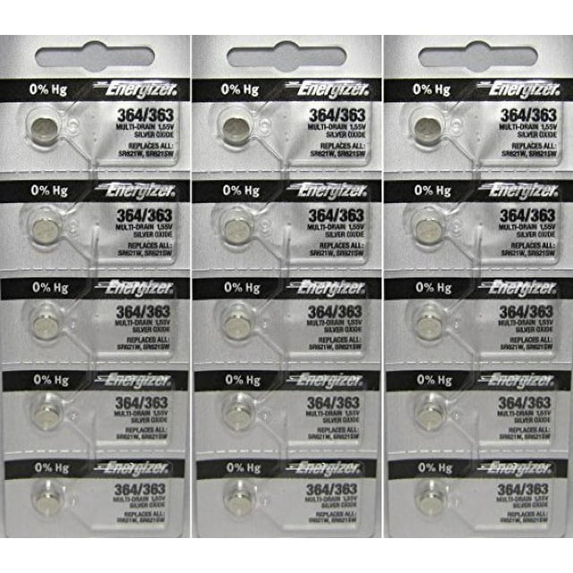 15 Energizer Watch Batteries 364/363 SR621SW Batteries