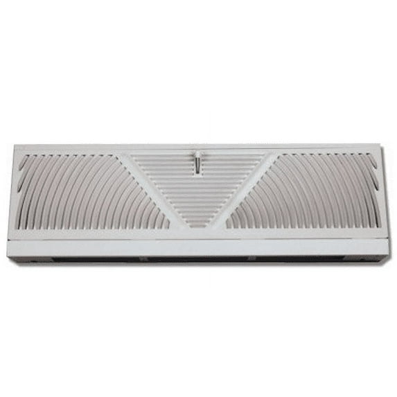 15" Extended Height White Baseboard Register