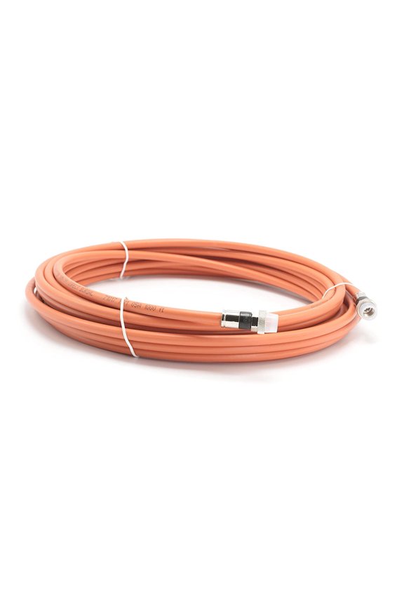 15 Feet (4.5 Meter) - Direct Burial Coaxial Cable 75 Ohm RF RG6 Coax Cable, with Rubber Boots - Outdoor Connectors - Orange - Solid Copper Core - Designed Waterproof and can Be Buried