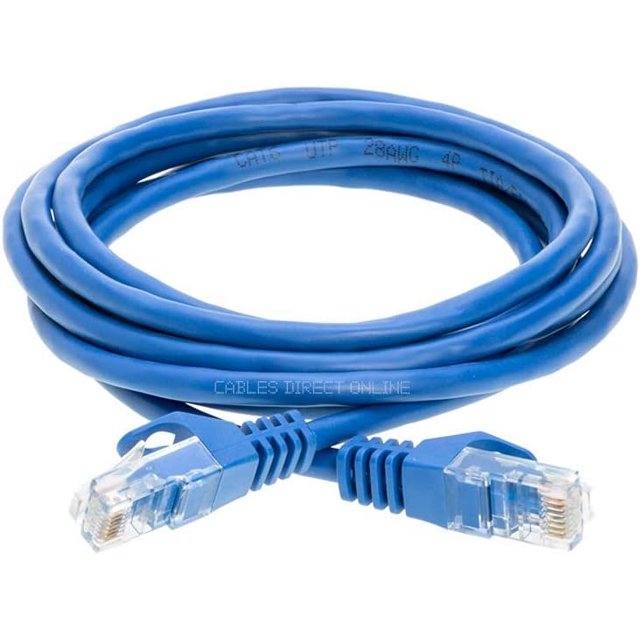 15 Feet Cat5e Network Patch Cable Blue, Pack of 3