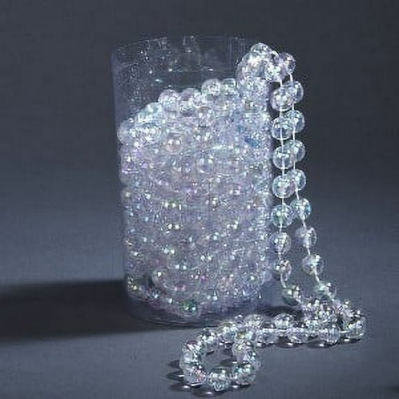 15-Feet Clear Iridescent Bead Garland