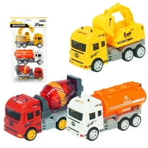 15" Fire Truck Toy for Kids with Lights and Siren Sounds, Classic Red and White Rolling Emergency Vehicle, Interactive Play Movable Ladder, Early Learning Fun, Boys or Girls