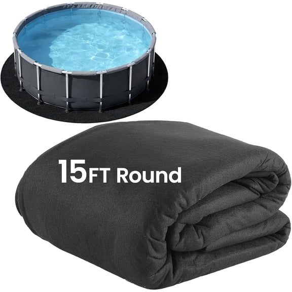 15-Foot Round Above Ground Pool Liner Pad, Geotextile Under Padding, Extends Liner Life, Puncture & Weed Barrier, Fabric