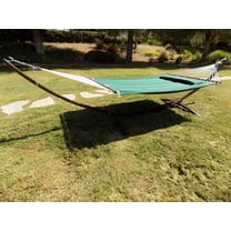 15 Ft. Indoor/Outdoor Brown, Heavy Duty Steel Arc Hammock Stand w/Bed & Pillow.