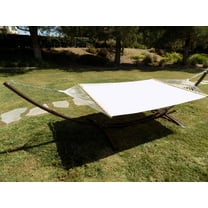 15 Ft. Indoor/Outdoor Brown, Heavy Duty Steel Arc Hammock Stand w/Bed.
