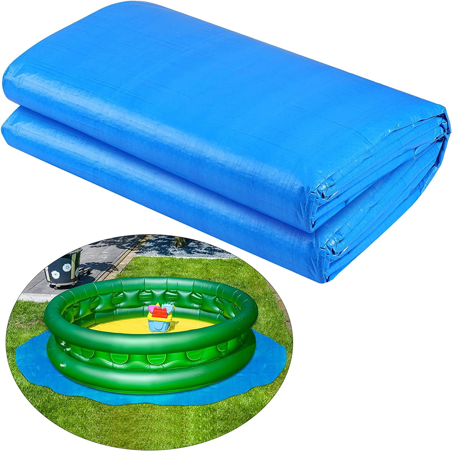 15 Ft Pool Liner Pad, Round Swimming Pool Ground Cloth, Above Ground ...