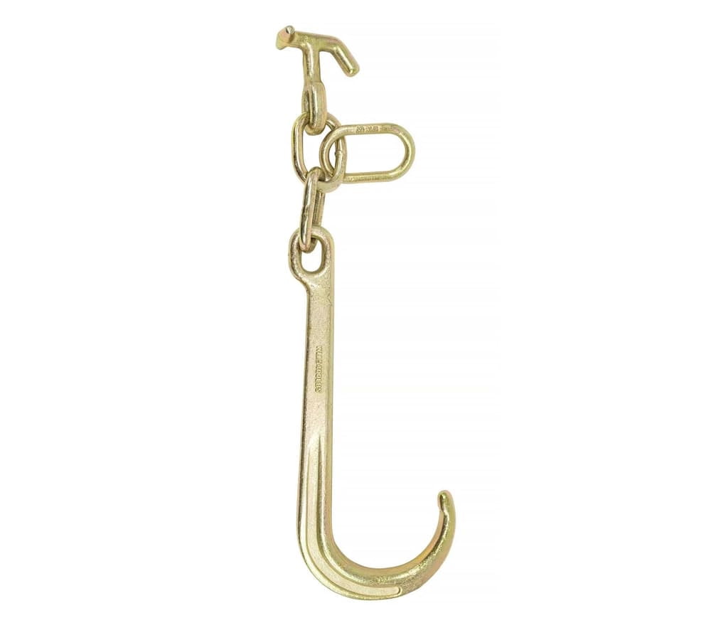 15" G70 J Hook w/ T-J Hooks and Enlarged Link, 5,400 lbs WLL, G70