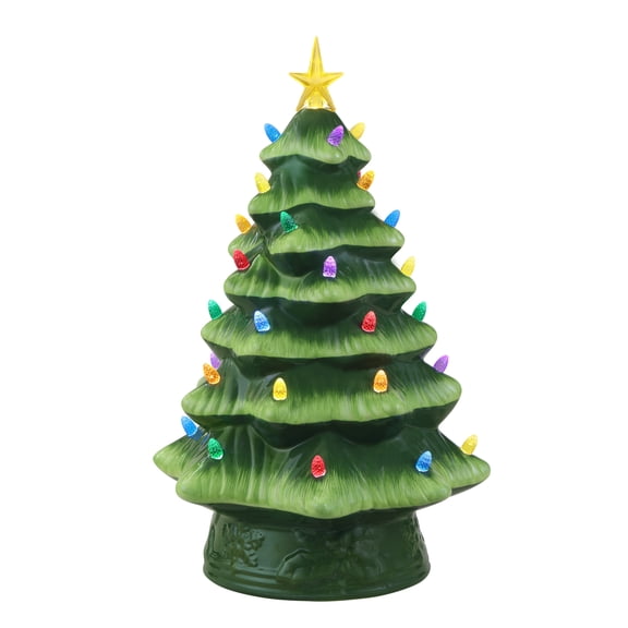 Mr. Christmas 15-inch Nostalgic Green Ceramic Tree