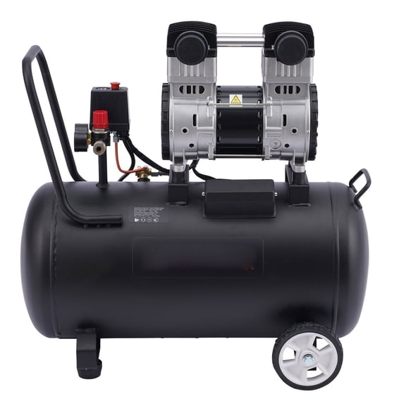 15 Gallon Air Compressor, 2HP Oil-Free Portable Compressor, 125 PSI, 5.3 CFM, 78dB Quiet, for Tire Inflation, Auto Repair & Spray Painting