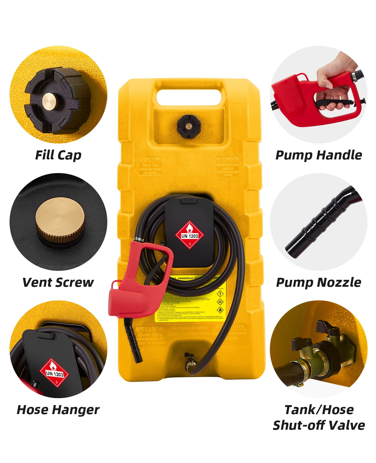 15 Gallon Portable Fuel Caddy with Fast Fill, Wheels