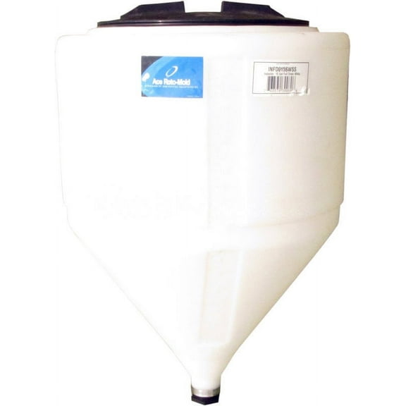 15 Gallon Full Drain Cone Bottom Inductor Tank (no stand)