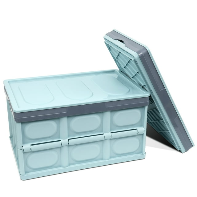 15 Gallon Large Plastic Storage Bins with Lids, 2 Pack Heavy Duty