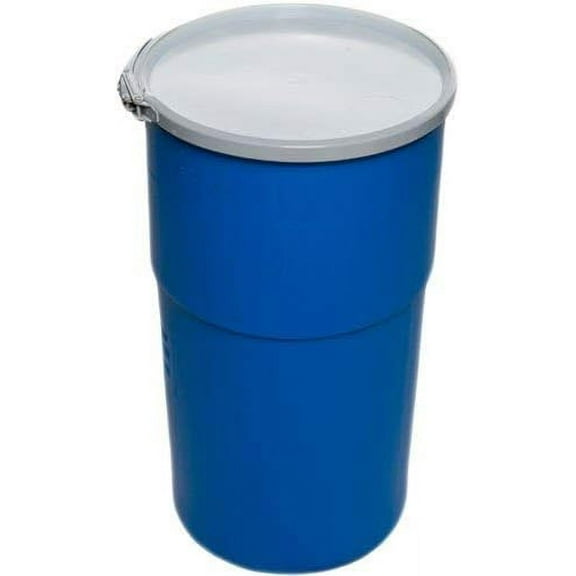 15 Gallon Open-Head UN Rated Plastic Drum w/Ring Lock Lid - Lightweight, Versatile & Durable Storage Buckets With Lids