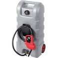 thumbnail image 1 of 15 Gallon Portable Fuel Caddy with LE Siphon Pump & 10ft Delivery Hose – Diesel & Gasoline Fuel Tank On Wheels for Cars, Lawn Mowers, ATVs & Boats - Grey, 1 of 7