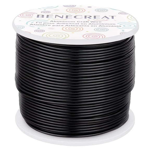 15 Gauge 220FT Black Aluminum Wire Anodized Jewelry Craft Wire Floral Beading Wire for Sculpting Model Making Floral Plant Gardening Christmas Decor