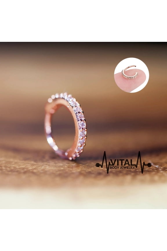 15 Gem, 20G Bendable Hoop Rings for Ear Cartilage, Eyebrow, Nose and More - Vital Body Jewelry