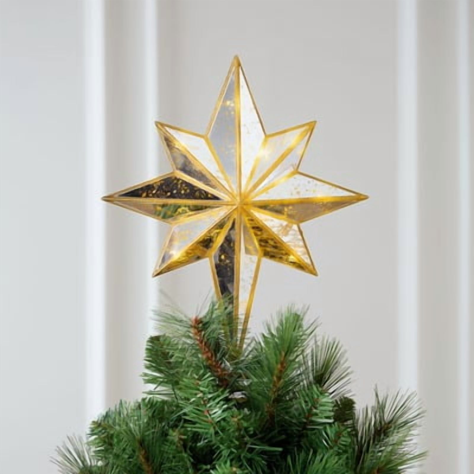 15" Gold Bethlehem Star Lighted Tree Topper by Ashland - Holiday and Christmas Home Decor