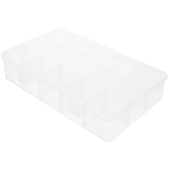 SOPOTUTU 1Pcs Transparent PP Plastic Component Box 15 Grid Detachable Structure
